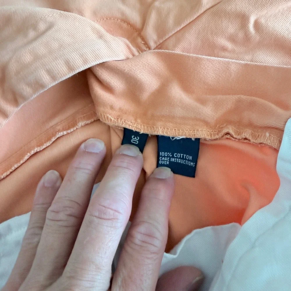 Polo Ralph Lauren Mens Prospect Short 30 Peach Orange Cotton Classic Chino Twill